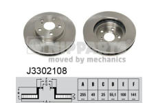 Brzdový kotouč NIPPARTS J3302108