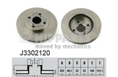 Brzdový kotouč NIPPARTS J3302120