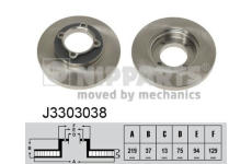 Brzdový kotouč NIPPARTS J3303038