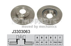 Brzdový kotouč NIPPARTS J3303063