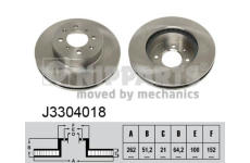 Brzdový kotouč NIPPARTS J3304018