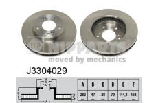 Brzdový kotouč NIPPARTS J3304029