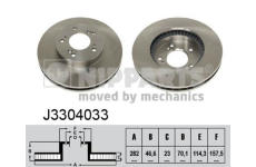 Brzdový kotúč NIPPARTS J3304033