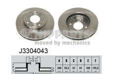 Brzdový kotúč NIPPARTS J3304043