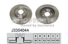 Brzdový kotouč NIPPARTS J3304044