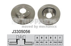 Brzdový kotouč NIPPARTS J3305056