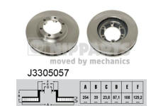 Brzdový kotouč NIPPARTS J3305057