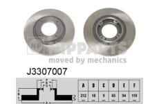 Brzdový kotouč NIPPARTS J3307007