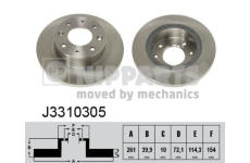 Brzdový kotouč NIPPARTS J3310305