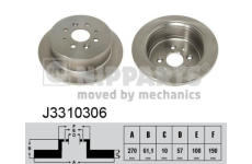 Brzdový kotouč NIPPARTS J3310306