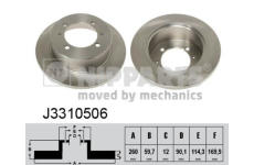 Brzdový kotouč NIPPARTS J3310506