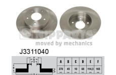 Brzdový kotouč NIPPARTS J3311040