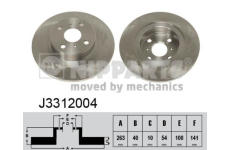 Brzdový kotouč NIPPARTS J3312004