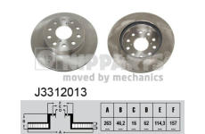 Brzdový kotouč NIPPARTS J3312013