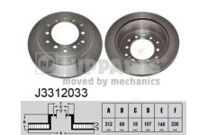 Brzdový kotouč NIPPARTS J3312033