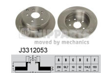 Brzdový kotouč NIPPARTS J3312053