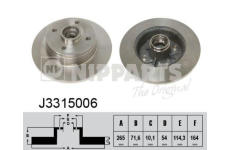 Brzdový kotouč NIPPARTS J3315006