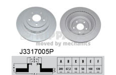 Brzdový kotouč NIPPARTS J3317005P