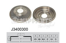 Brzdový buben NIPPARTS J3400300