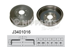 Brzdový buben NIPPARTS J3401016
