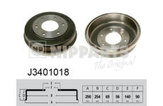 Brzdový buben NIPPARTS J3401018