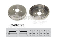 Brzdový buben NIPPARTS J3402023