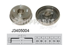 Brzdový buben NIPPARTS J3405004