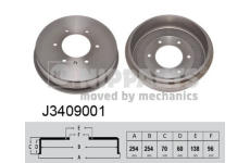 Brzdový buben NIPPARTS J3409001