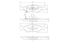 Sada brzdových destiček, kotoučová brzda NIPPARTS J3600301