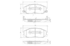 Sada brzdových destiček, kotoučová brzda NIPPARTS J3600526
