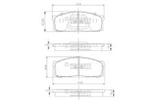 Sada brzdových destiček, kotoučová brzda NIPPARTS J3601005