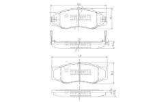 Sada brzdových destiček, kotoučová brzda NIPPARTS J3601033