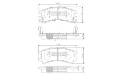 Sada brzdových destiček, kotoučová brzda NIPPARTS J3601035