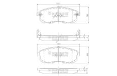 Sada brzdových destiček, kotoučová brzda NIPPARTS J3601044