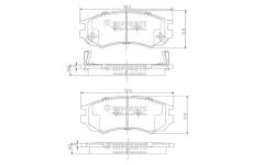 Sada brzdových destiček, kotoučová brzda NIPPARTS J3601054