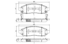Sada brzdových platničiek kotúčovej brzdy NIPPARTS J3601095