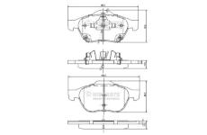Sada brzdových destiček, kotoučová brzda NIPPARTS J3602115
