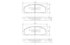 Sada brzdových destiček, kotoučová brzda NIPPARTS J3603014