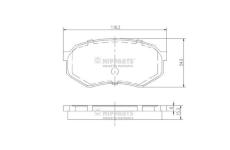 Sada brzdových destiček, kotoučová brzda NIPPARTS J3603030