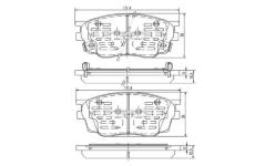 Sada brzdových platničiek kotúčovej brzdy NIPPARTS J3603055