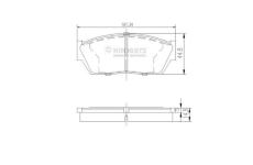 Sada brzdových destiček, kotoučová brzda NIPPARTS J3604013