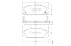 Sada brzdových destiček, kotoučová brzda NIPPARTS J3604018