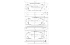 Sada brzdových destiček, kotoučová brzda NIPPARTS J3605044