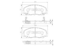 Sada brzdových destiček, kotoučová brzda NIPPARTS J3606012