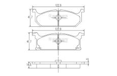 Sada brzdových destiček, kotoučová brzda NIPPARTS J3608004