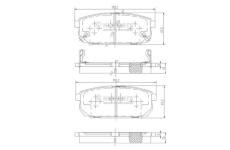 Sada brzdových platničiek kotúčovej brzdy NIPPARTS J3610305