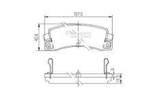 Sada brzdových destiček, kotoučová brzda NIPPARTS J3612008