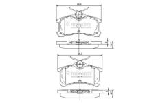 Sada brzdových destiček, kotoučová brzda NIPPARTS J3612026