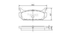 Sada brzdových destiček, kotoučová brzda NIPPARTS J3613007