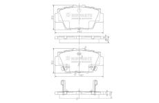 Sada brzdových destiček, kotoučová brzda NIPPARTS J3614010